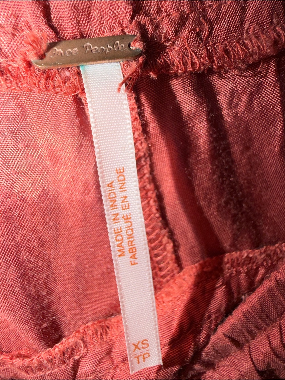 Free People Rust Red Drawstring Joggers - Picture 3 of 4